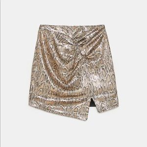 BRAND NEW Zara Snake skin Sequin skirt
